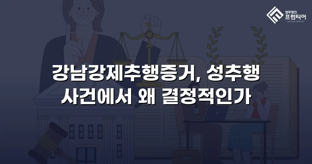 강남강제추행증거, 성추행 사건에서 왜 결정적인가