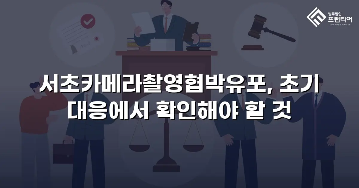 서초카메라촬영협박유포, 초기 대응에서 확인해야 할 것