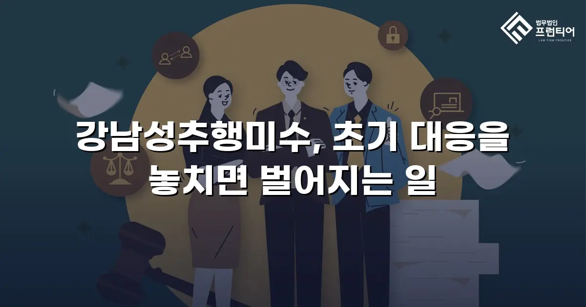 강남성추행미수, 초기 대응을 놓치면 벌어지는 일