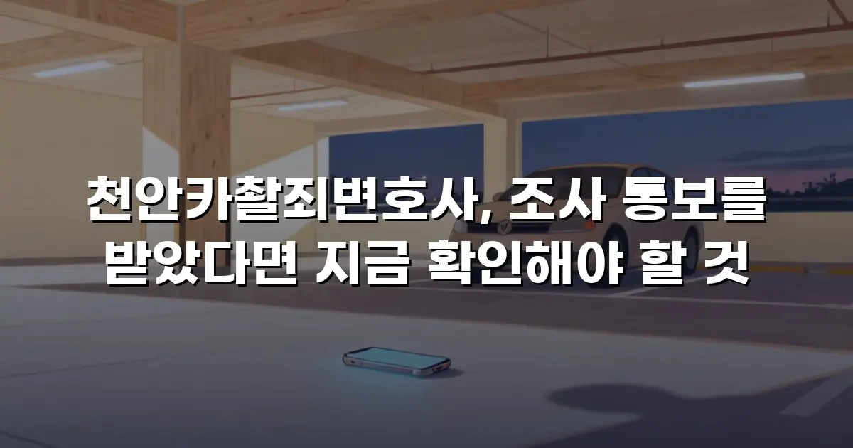 천안카촬죄변호사, 조사 통보를 받았다면 지금 확인해야 할 것