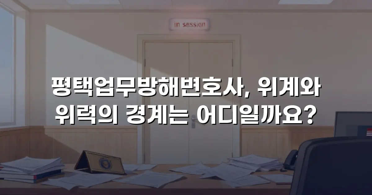 평택업무방해변호사, 위계와 위력의 경계는 어디일까요?