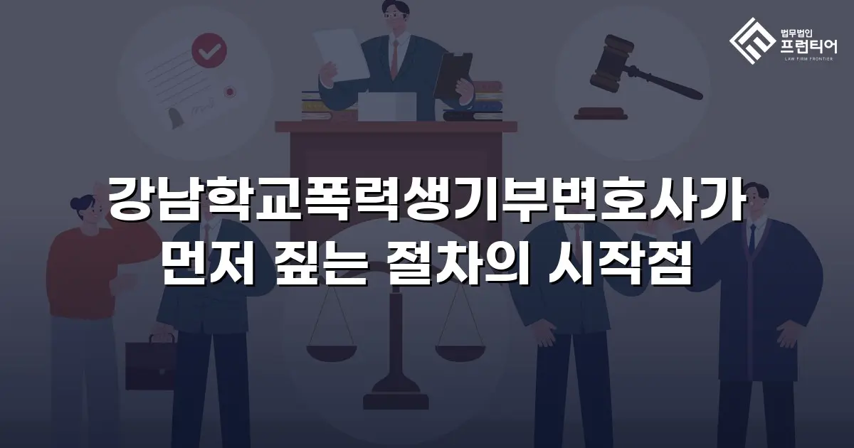 강남학교폭력생기부변호사가 먼저 짚는 절차의 시작점