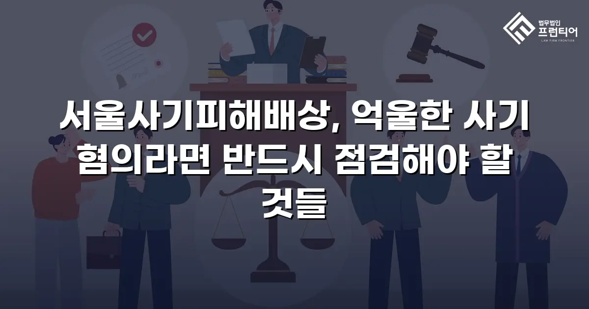 서울사기피해배상, 억울한 사기 혐의라면 반드시 점검해야 할 것들