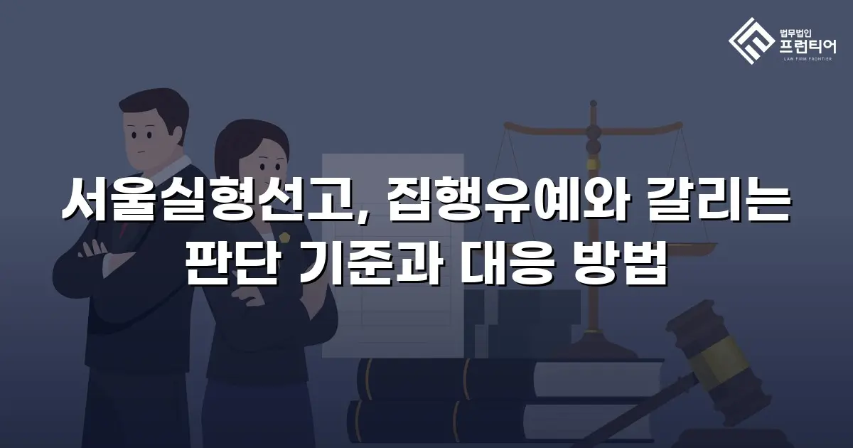 서울실형선고, 집행유예와 갈리는 판단 기준과 대응 방법