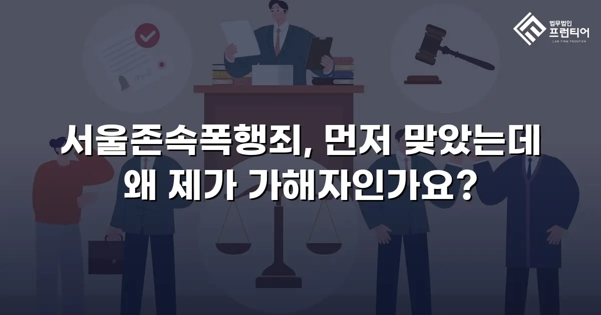서울존속폭행죄, 먼저 맞았는데 왜 제가 가해자인가요?