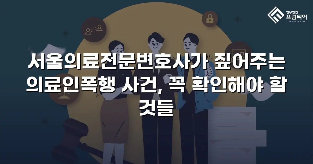서울의료전문변호사가 짚어주는 의료인폭행 사건, 꼭 확인해야 할 것들