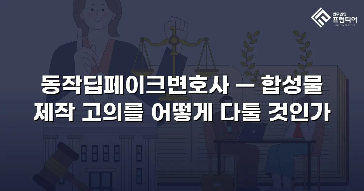 동작딥페이크변호사 — 합성물 제작 고의를 어떻게 다툴 것인가