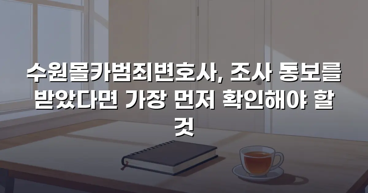 수원몰카범죄변호사, 조사 통보를 받았다면 가장 먼저 확인해야 할 것