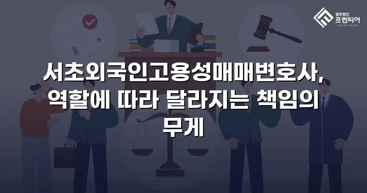 서초외국인고용성매매변호사, 역할에 따라 달라지는 책임의 무게