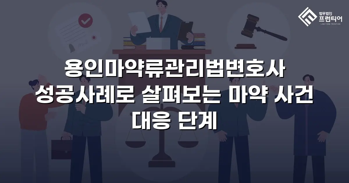 용인마약류관리법변호사 성공사례로 살펴보는 마약 사건 대응 단계