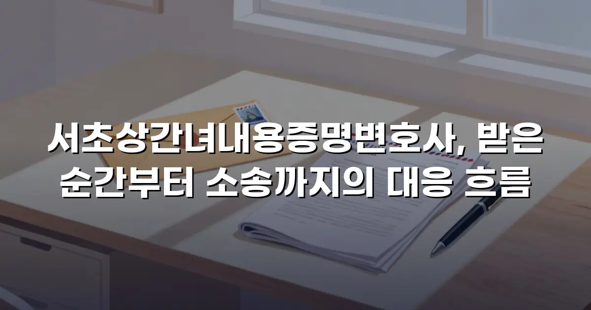 서초상간녀내용증명변호사, 받은 순간부터 소송까지의 대응 흐름