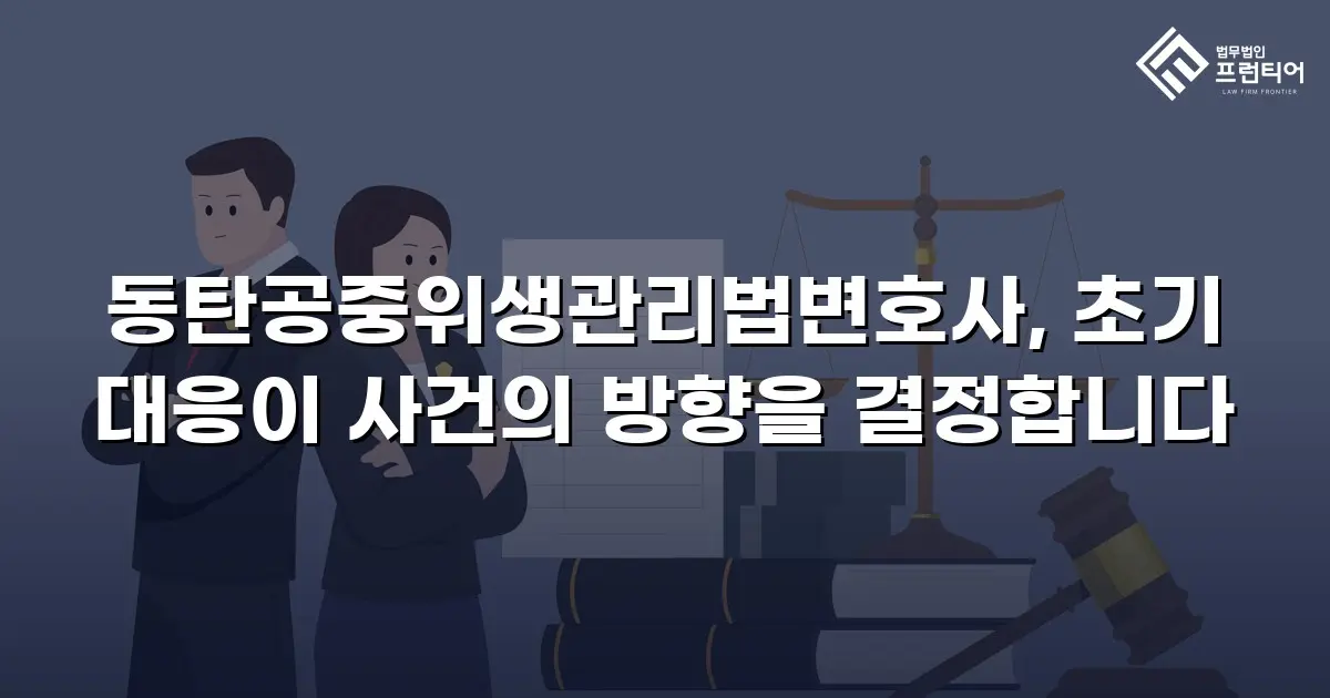 동탄공중위생관리법변호사, 초기 대응이 사건의 방향을 결정합니다
