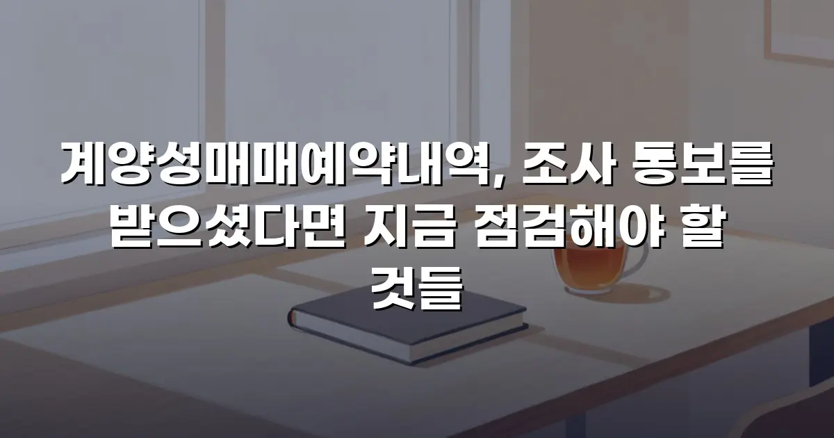 계양성매매예약내역, 조사 통보를 받으셨다면 지금 점검해야 할 것들