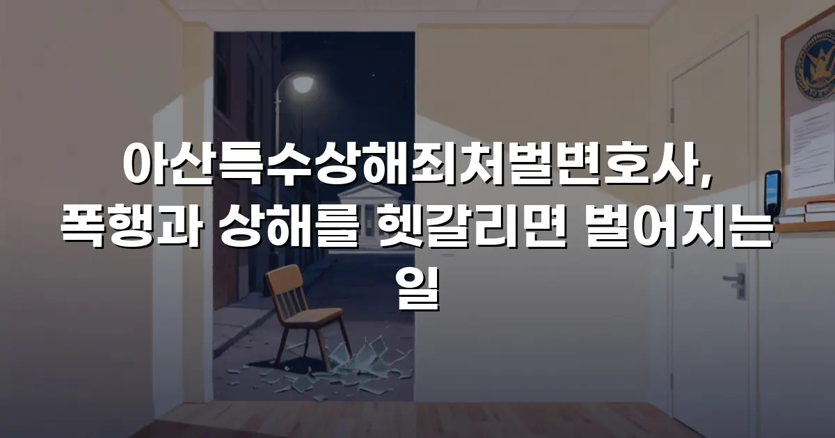 아산특수상해죄처벌변호사, 폭행과 상해를 헷갈리면 벌어지는 일