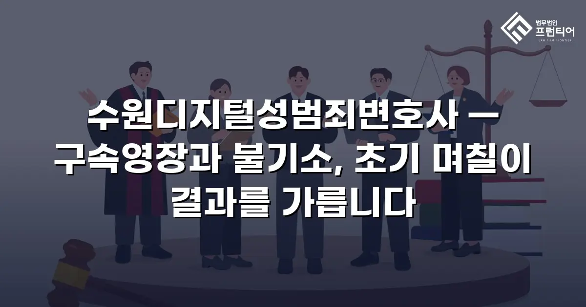 수원디지털성범죄변호사 — 구속영장과 불기소, 초기 며칠이 결과를 가릅니다
