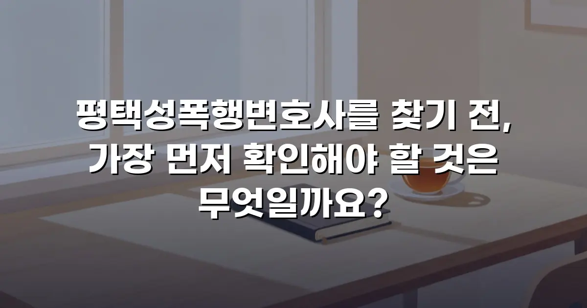 평택성폭행변호사를 찾기 전, 가장 먼저 확인해야 할 것은 무엇일까요?