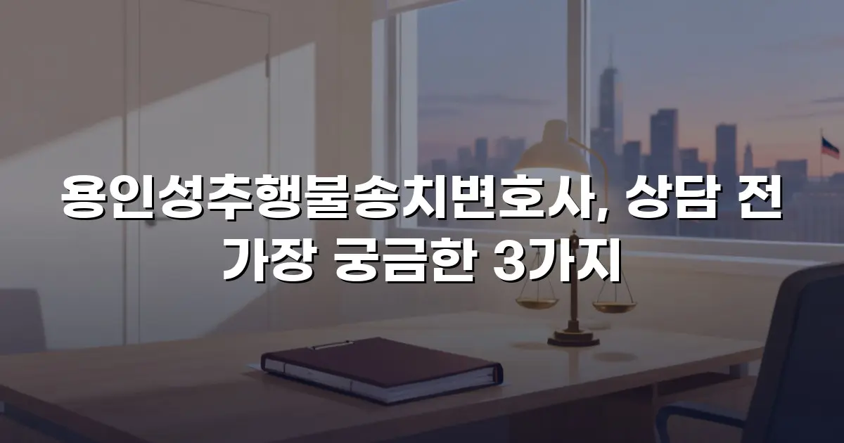 용인성추행불송치변호사, 상담 전 가장 궁금한 3가지