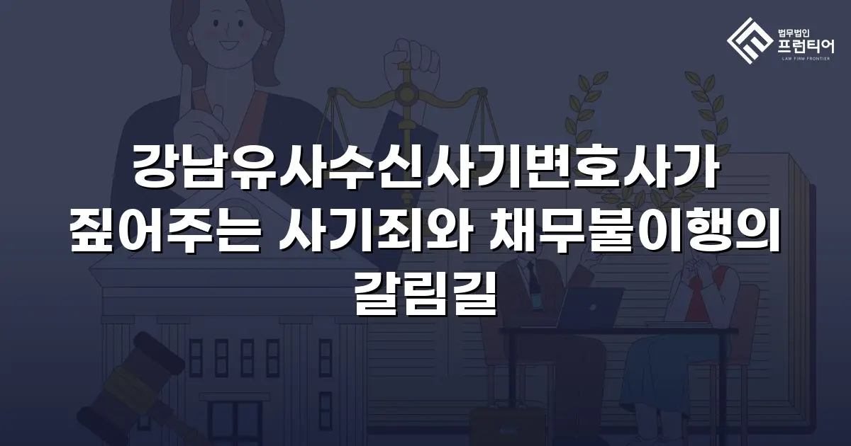 강남유사수신사기변호사가 짚어주는 사기죄와 채무불이행의 갈림길