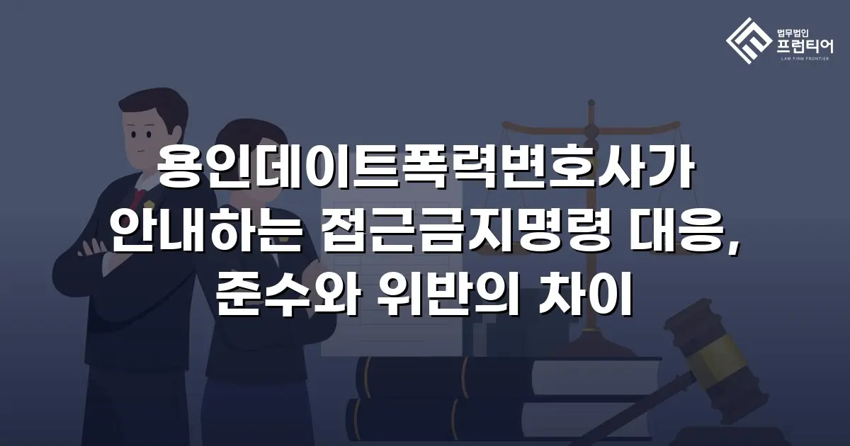 용인데이트폭력변호사가 안내하는 접근금지명령 대응, 준수와 위반의 차이