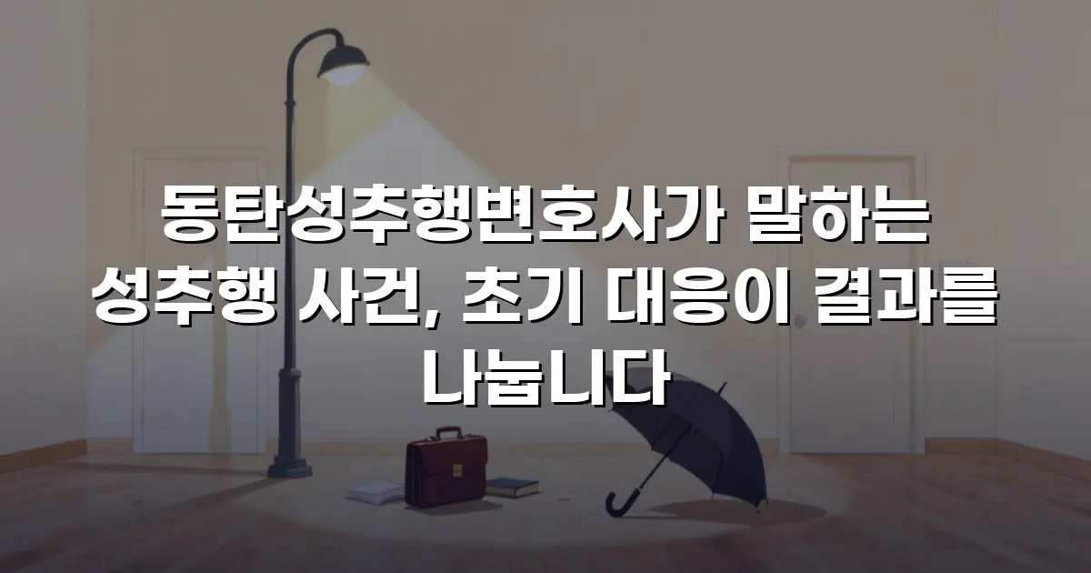 동탄성추행변호사가 말하는 성추행 사건, 초기 대응이 결과를 나눕니다