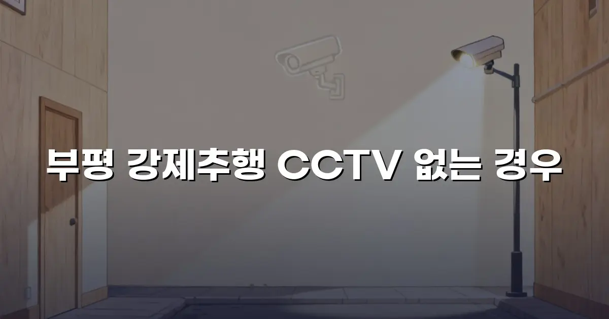 부평 강제추행 CCTV 없는 경우