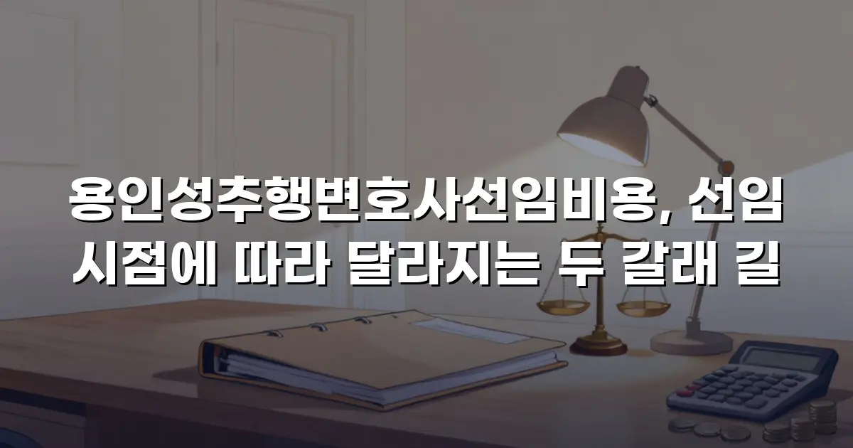 용인성추행변호사선임비용, 선임 시점에 따라 달라지는 두 갈래 길