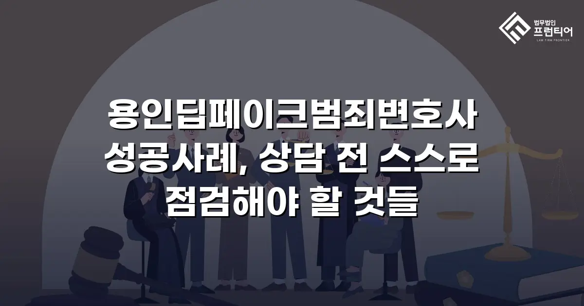 용인딥페이크범죄변호사 성공사례, 상담 전 스스로 점검해야 할 것들