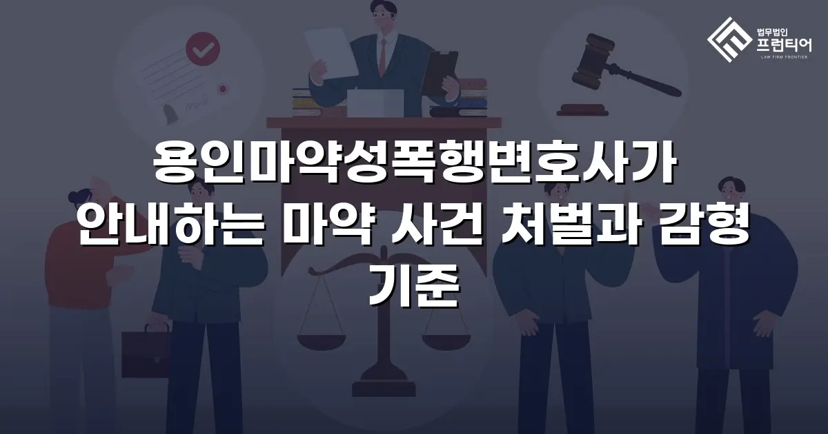 용인마약성폭행변호사가 안내하는 마약 사건 처벌과 감형 기준