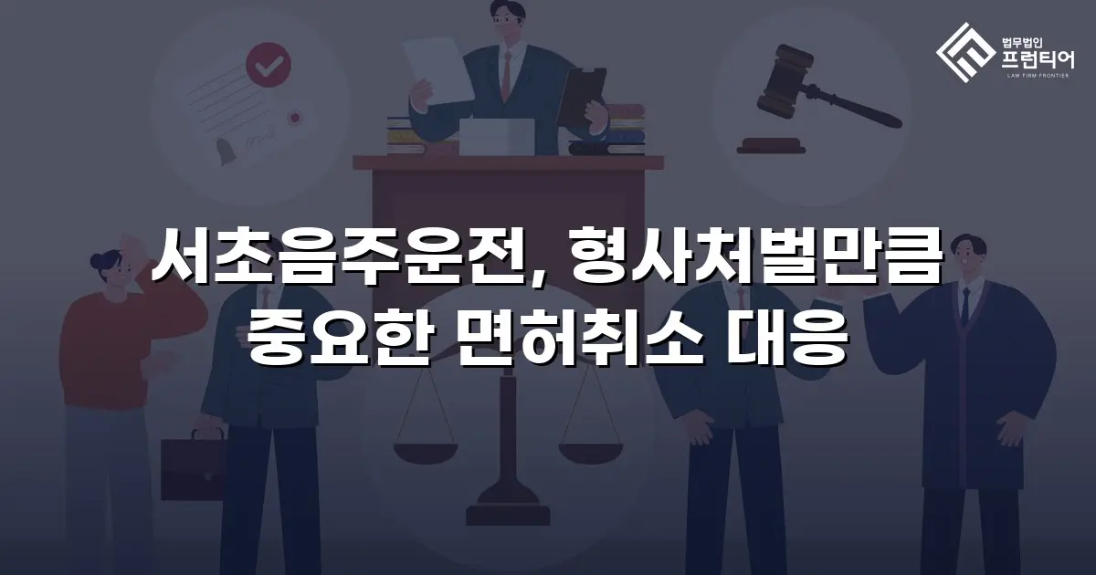 서초음주운전, 형사처벌만큼 중요한 면허취소 대응