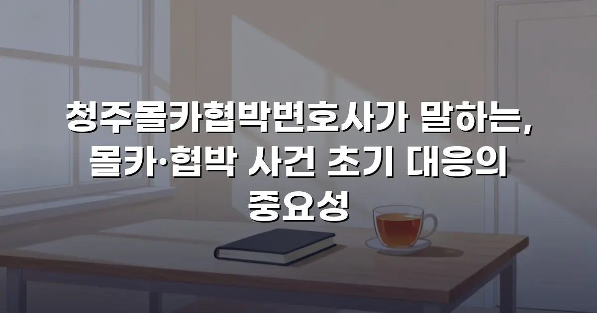 청주몰카협박변호사가 말하는, 몰카·협박 사건 초기 대응의 중요성