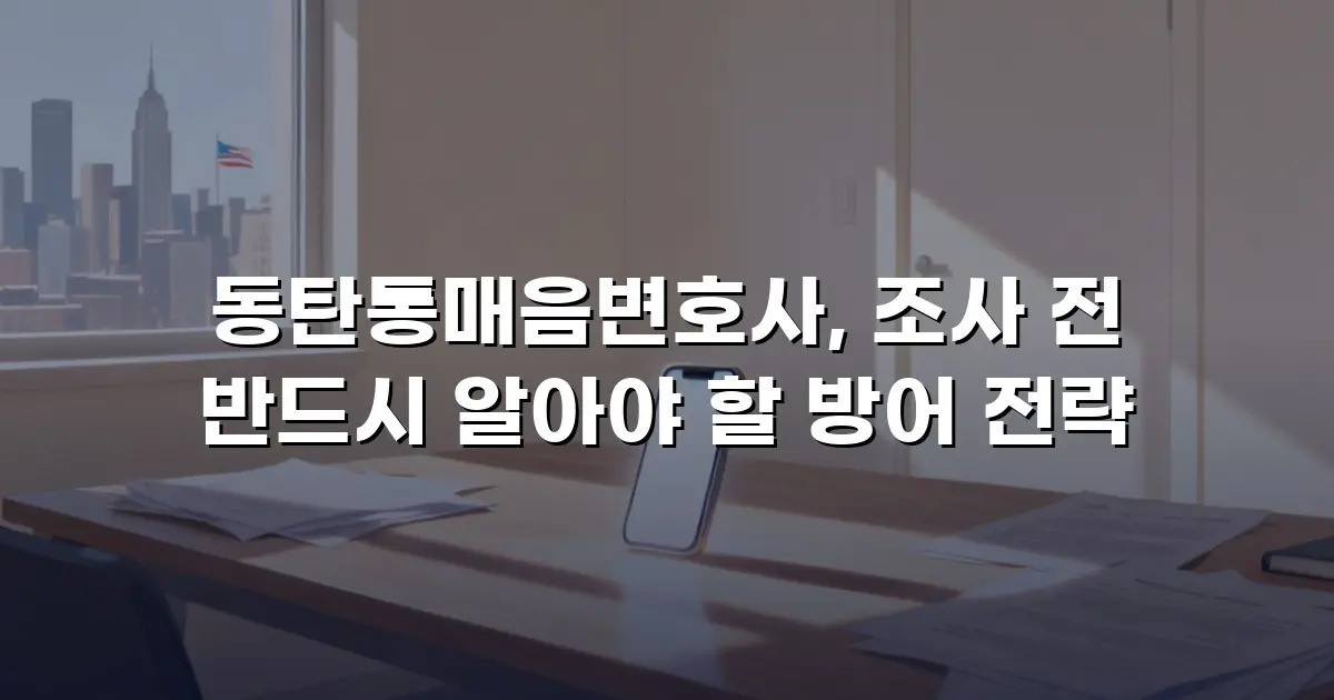 동탄통매음변호사, 조사 전 반드시 알아야 할 방어 전략