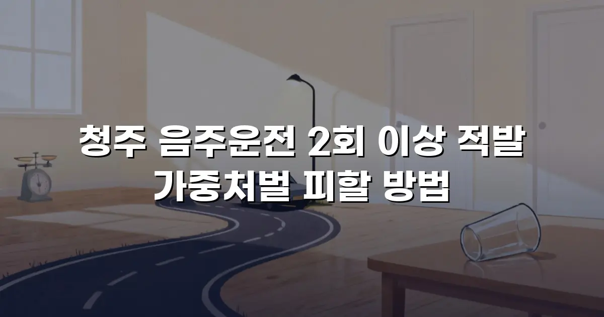청주 음주운전 2회 이상 적발 가중처벌 피할 방법