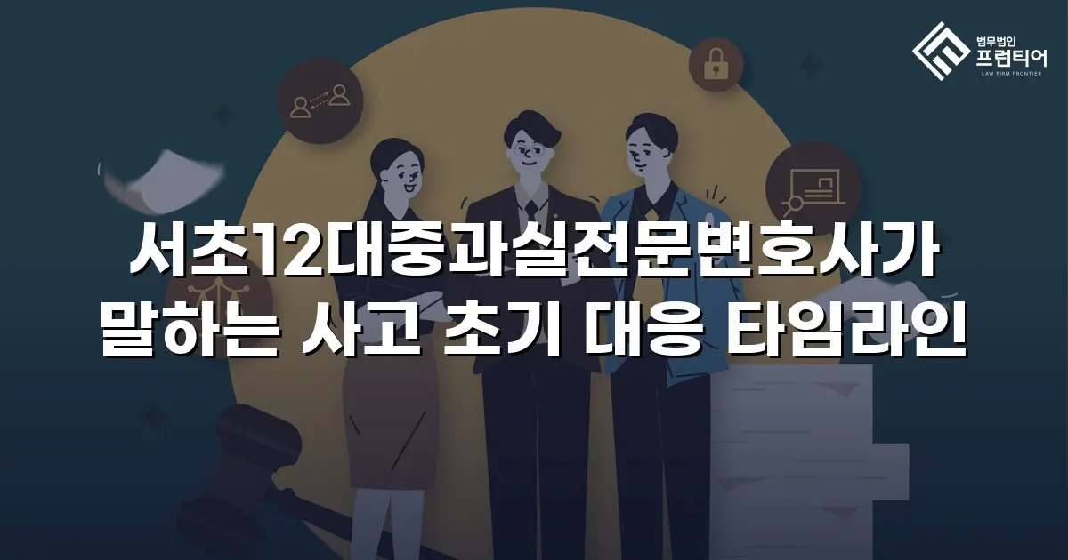서초12대중과실전문변호사가 말하는 사고 초기 대응 타임라인
