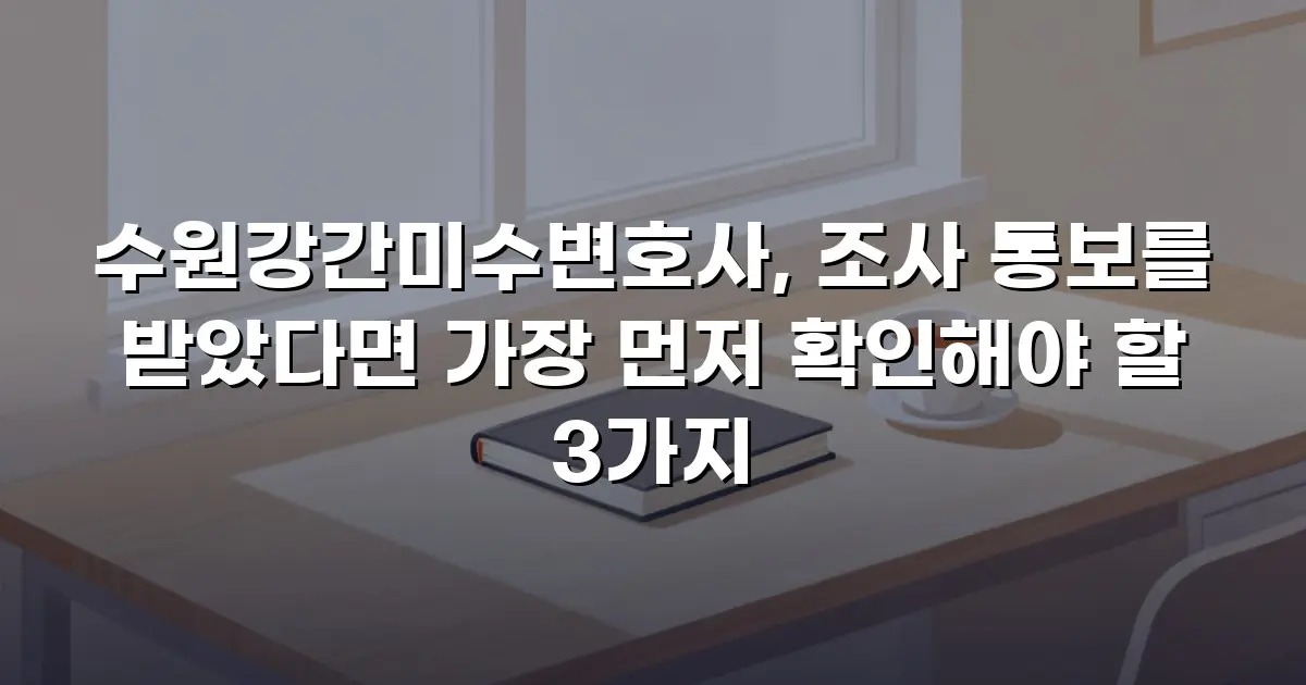 수원강간미수변호사, 조사 통보를 받았다면 가장 먼저 확인해야 할 3가지