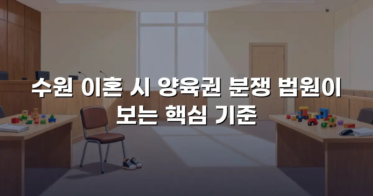 수원 이혼 시 양육권 분쟁 법원이 보는 핵심 기준