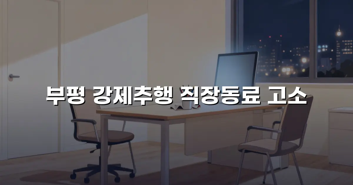 부평 강제추행 직장동료 고소