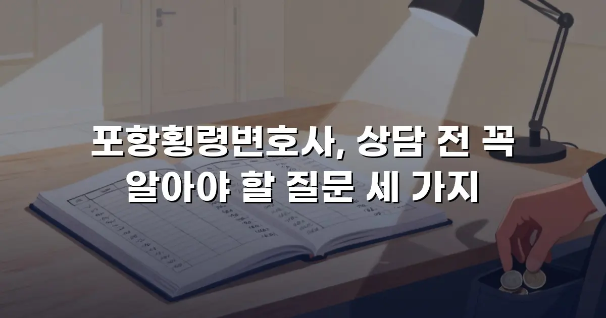 포항횡령변호사, 상담 전 꼭 알아야 할 질문 세 가지