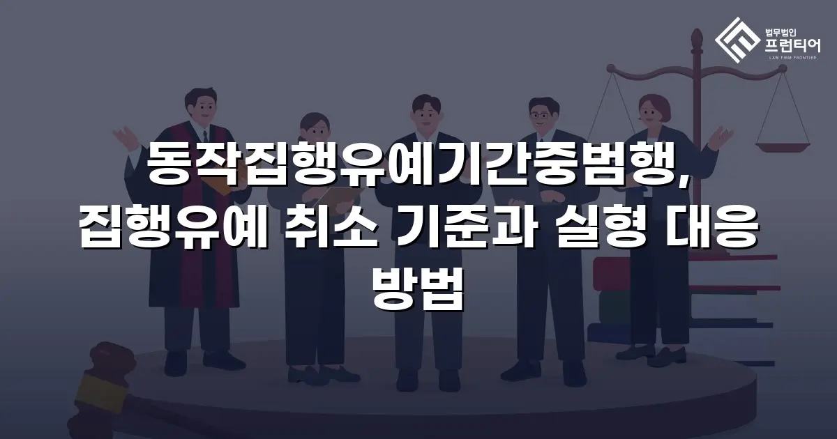 동작집행유예기간중범행, 집행유예 취소 기준과 실형 대응 방법