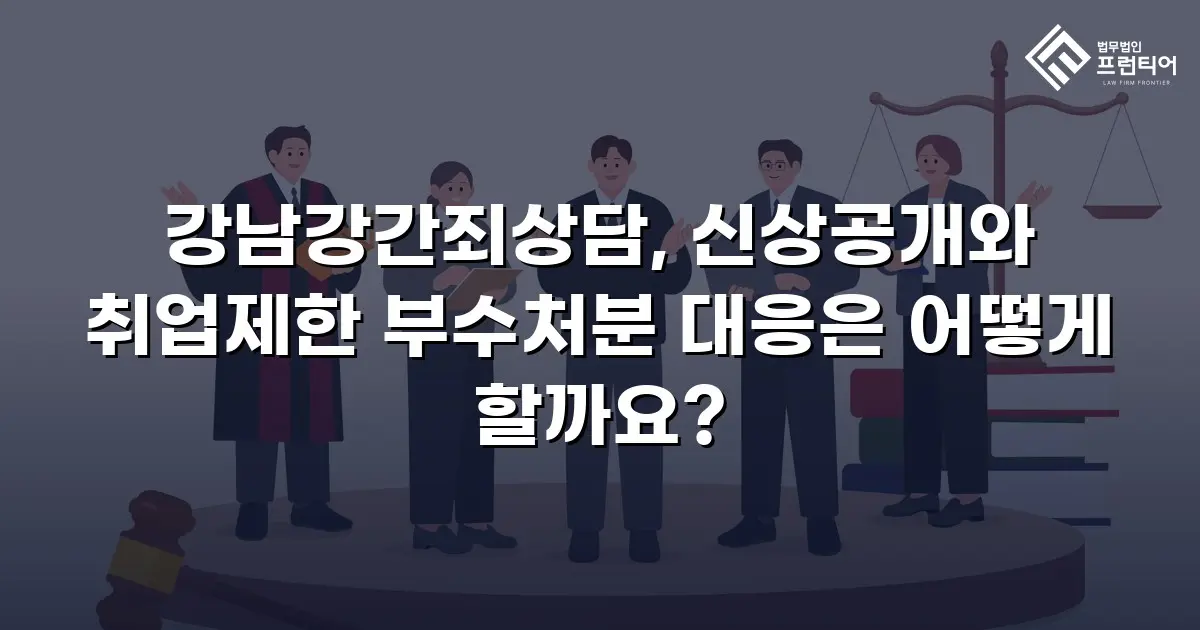 강남강간죄상담, 신상공개와 취업제한 부수처분 대응은 어떻게 할까요?