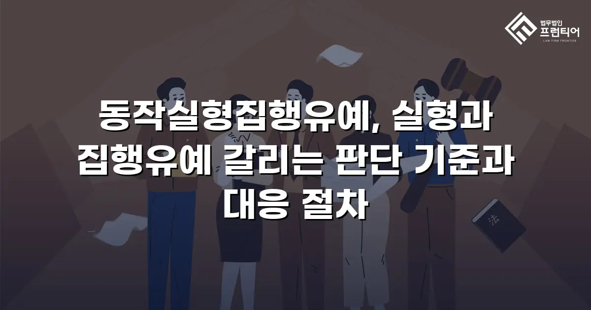 동작실형집행유예, 실형과 집행유예 갈리는 판단 기준과 대응 절차