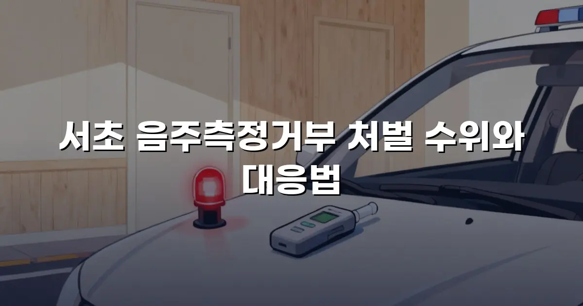 서초 음주측정거부 처벌 수위와 대응법