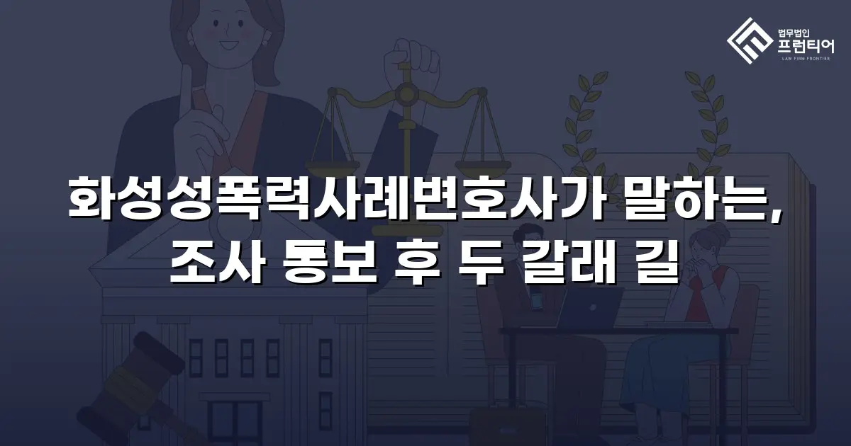화성성폭력사례변호사가 말하는, 조사 통보 후 두 갈래 길