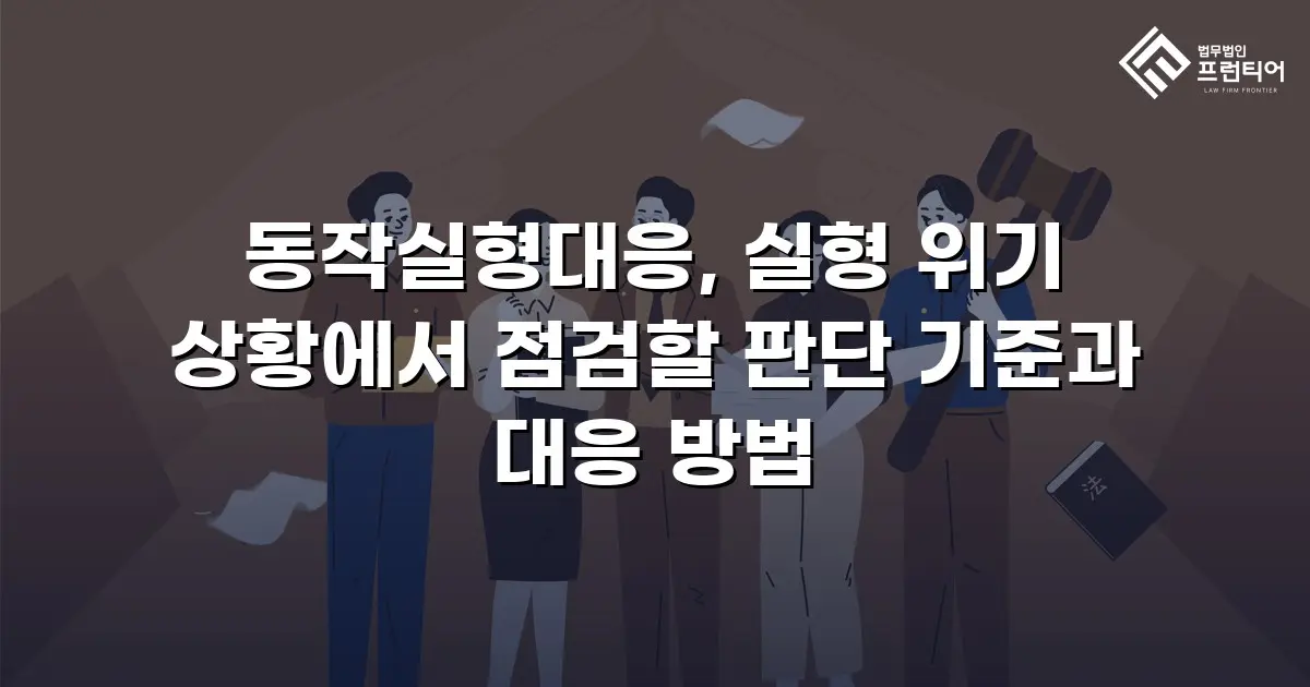 동작실형대응, 실형 위기 상황에서 점검할 판단 기준과 대응 방법