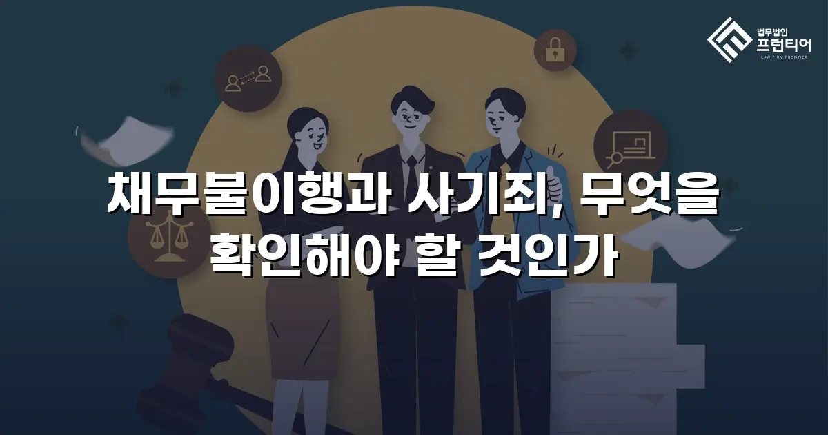 채무불이행과 사기죄, 무엇을 확인해야 할 것인가