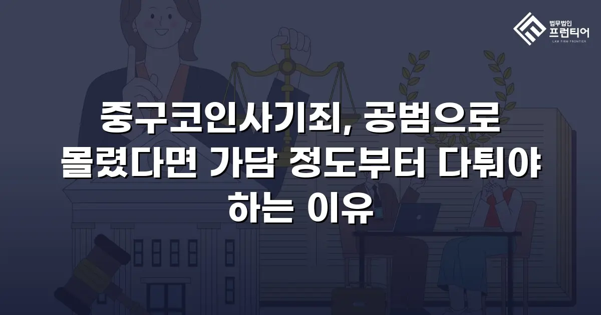 중구코인사기죄, 공범으로 몰렸다면 가담 정도부터 다퉈야 하는 이유
