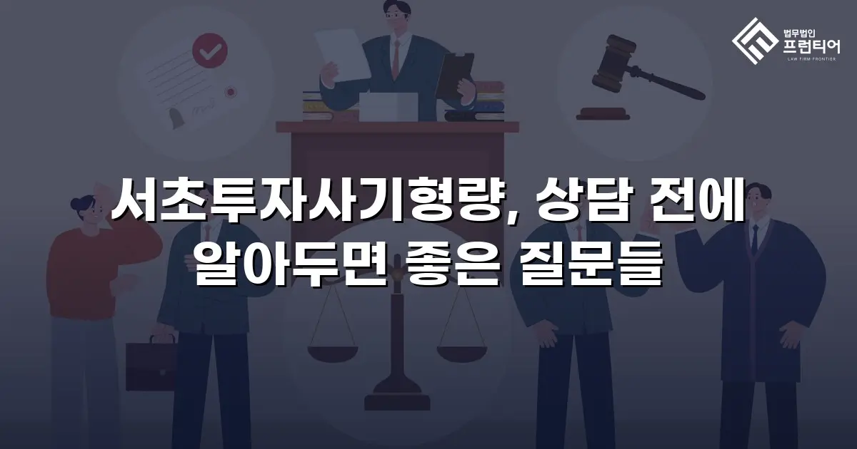 서초투자사기형량, 상담 전에 알아두면 좋은 질문들
