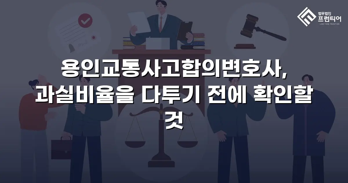 용인교통사고합의변호사, 과실비율을 다투기 전에 확인할 것