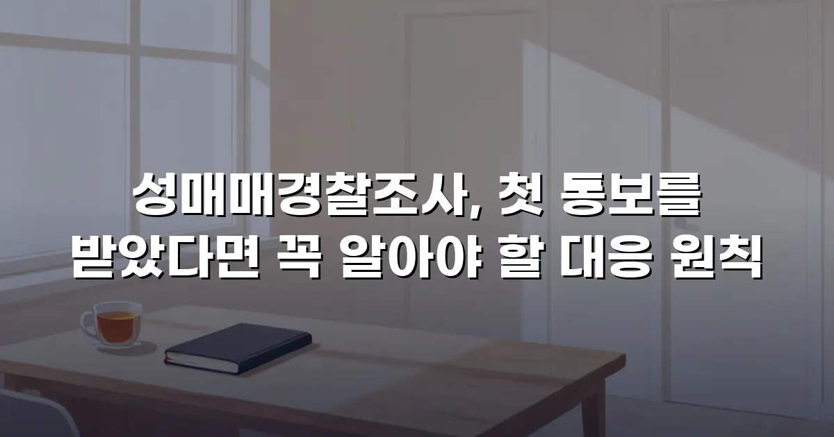 성매매경찰조사, 첫 통보를 받았다면 꼭 알아야 할 대응 원칙