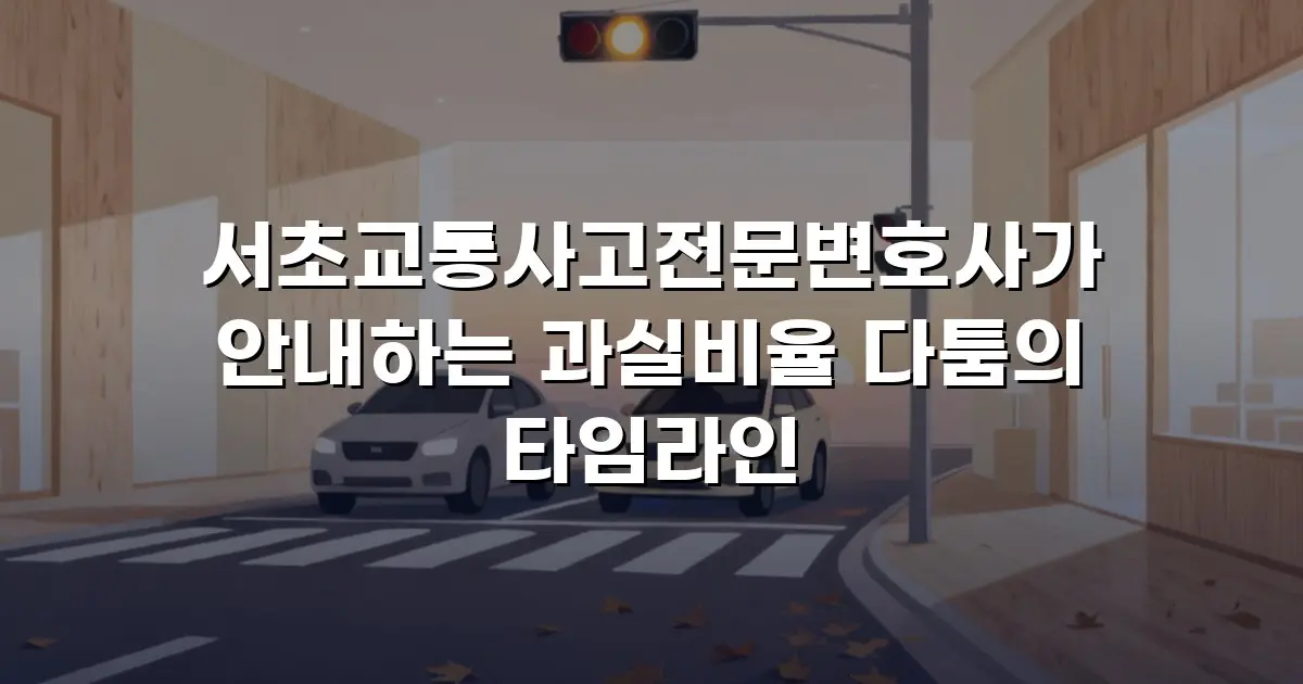 서초교통사고전문변호사가 안내하는 과실비율 다툼의 타임라인