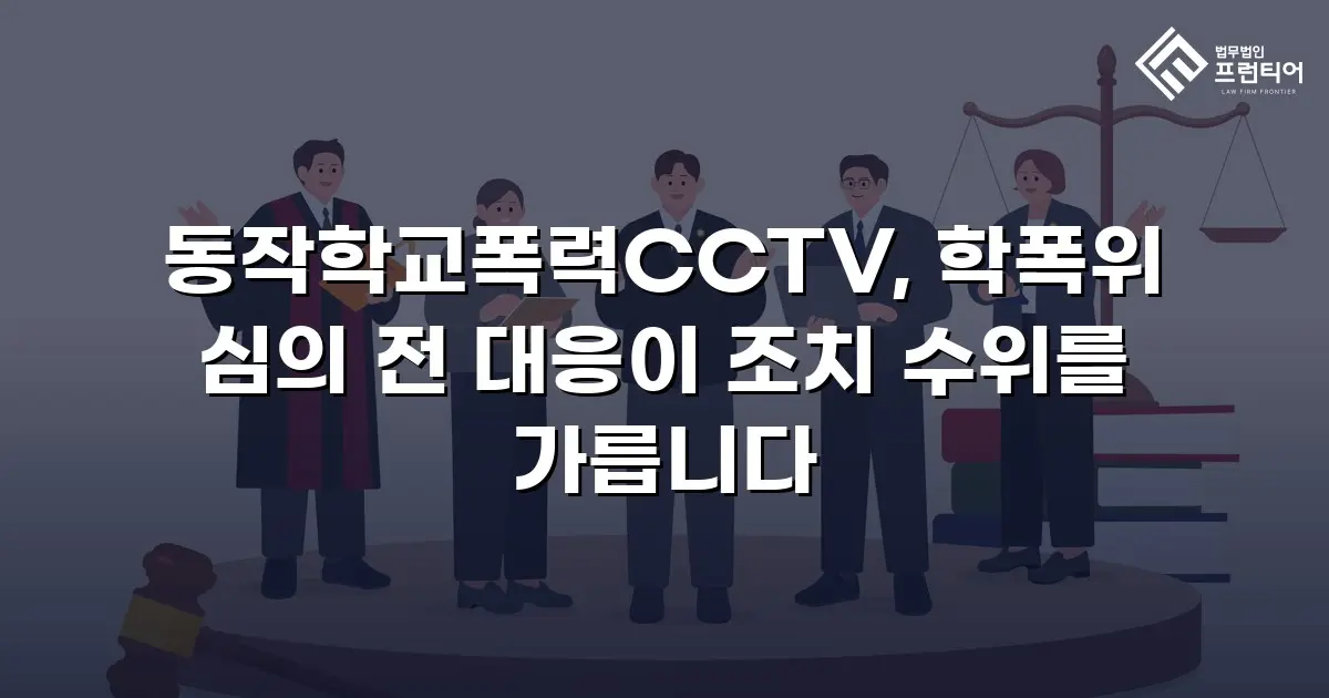 동작학교폭력CCTV, 학폭위 심의 전 대응이 조치 수위를 가릅니다